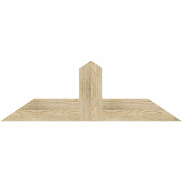 Ekena Millwork Portland Rough Sawn Timber Gable Bracket, Douglas Fir, 48"W x 16"H x 2"D x 6"F, 8/12 Pitch GBW048X16X0206POR00RDF - main